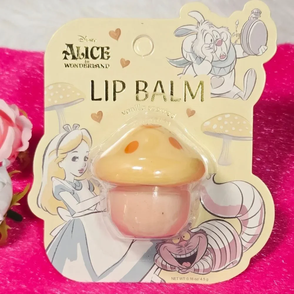 Disney Alice in Wonderland Mushroom Lip Balm – Vanilla Scented Collectible NWT
